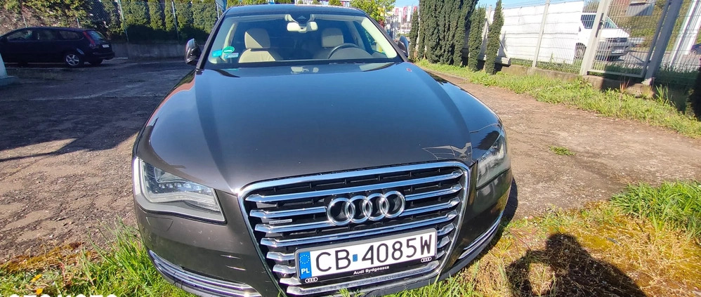 Audi A8 cena 84000 przebieg: 195680, rok produkcji 2012 z Bydgoszcz małe 154